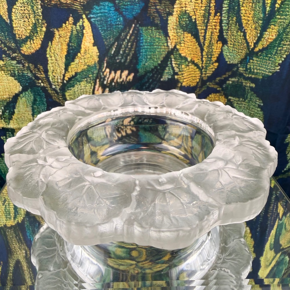 Barolac Josef Inwald Frosted Glass Geranium 1930s Champagne Wine Bottle Holder